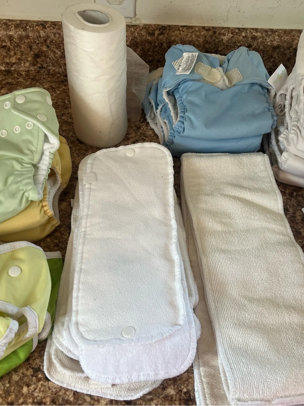 Adjustable Green & Light Green Cloth Diaper Covers for Kids